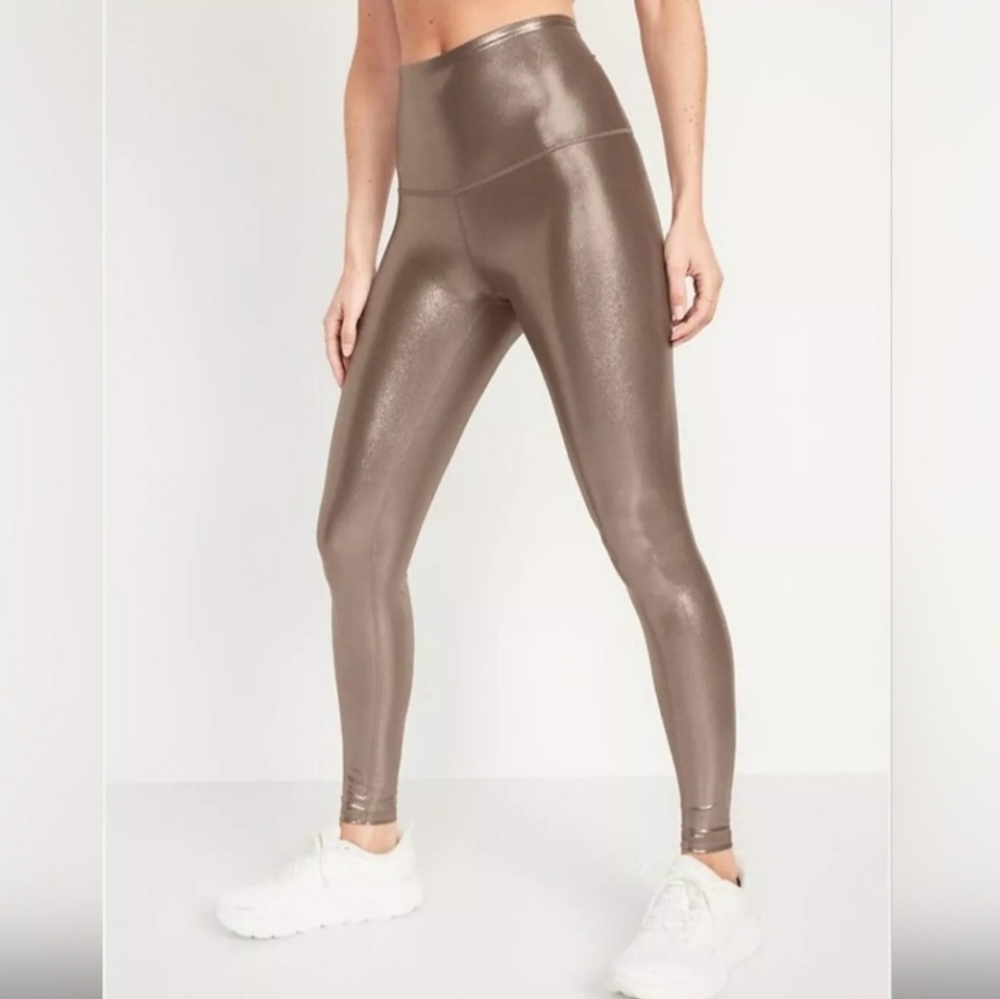 Old Navy PowerSoft Metallic Leggings size XL!